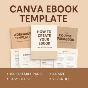 Canva eBook & Workbook Template – Editable 150-Page Design Kit